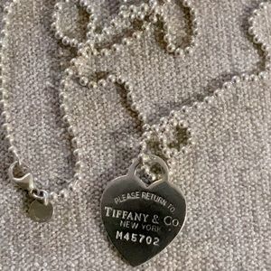 Tiffany RTT Heart on bead Chain